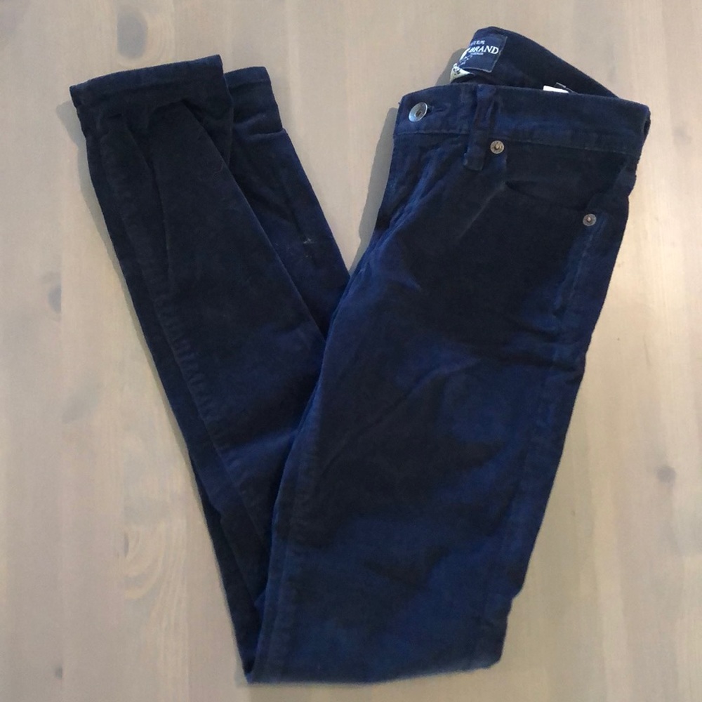 Lucky Brand low rise skinny velvet jeans